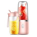 Mini blender electric portabil, compact și multifuncțional în culoarea roz Pareri Utile